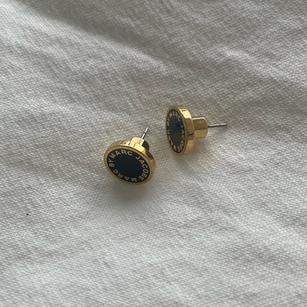 Marc by Marc Jacobs Logo Stud Earrings